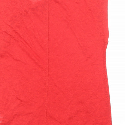 Womens UK Size 14 Warehouse Red Basic Blouse