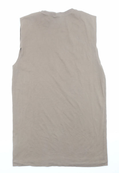 H&M Womens Brown Cotton A-Line Size S Round Neck Pullover