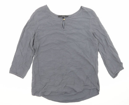 Womens UK Size S VERO MODA Grey Basic Blouse