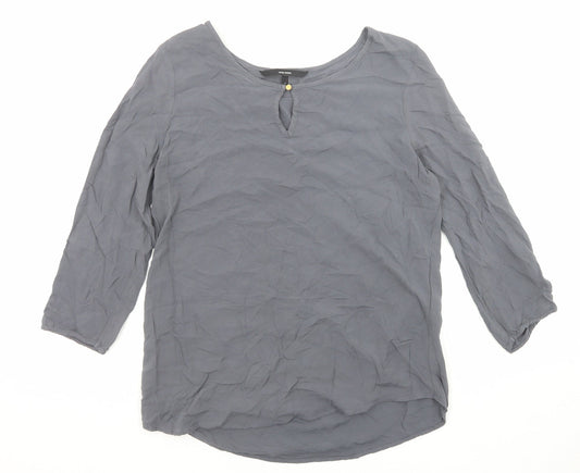 Womens UK Size S VERO MODA Grey Basic Blouse