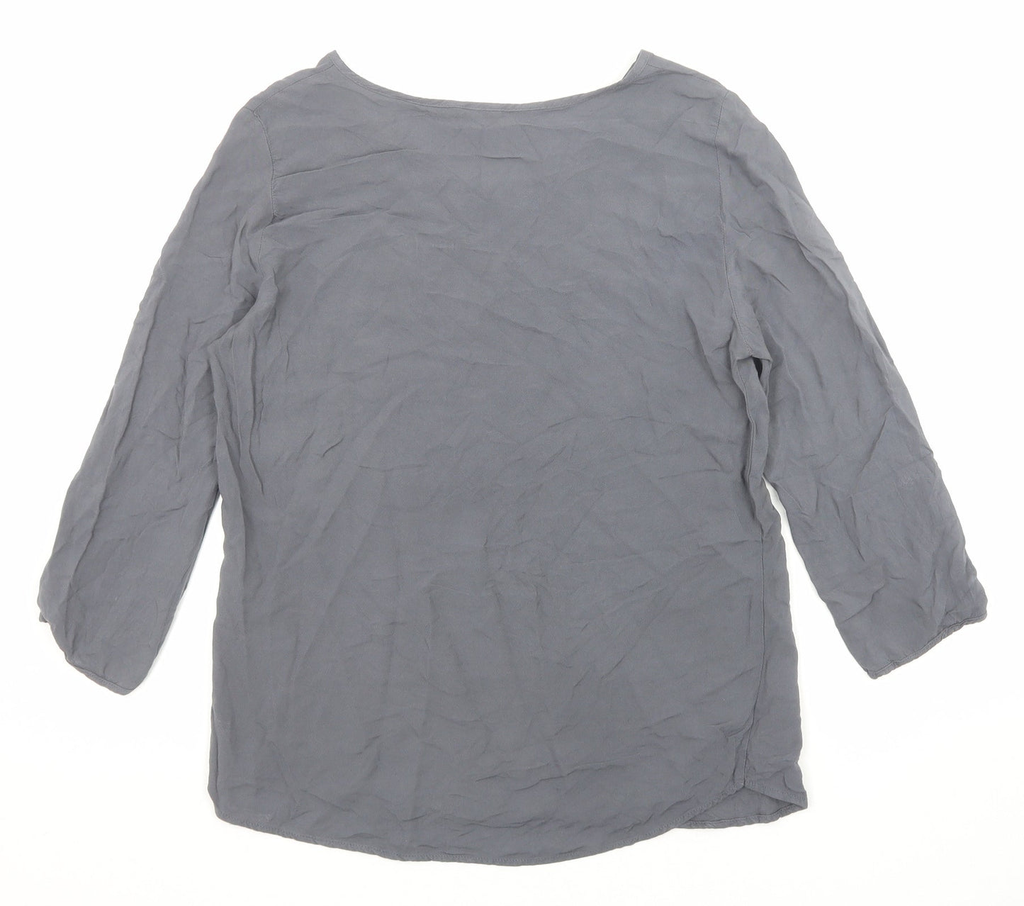 Womens UK Size S VERO MODA Grey Basic Blouse