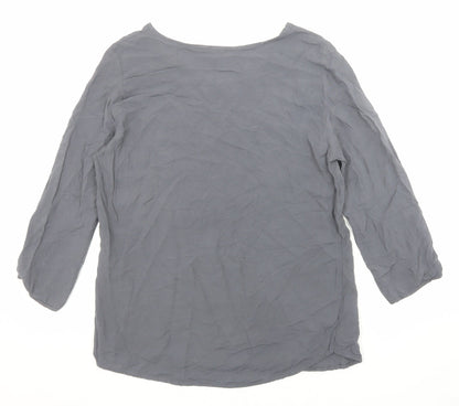 Womens UK Size S VERO MODA Grey Basic Blouse