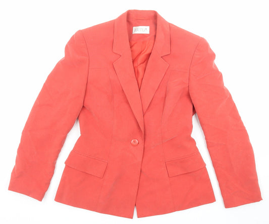 Womens UK Size 10 Platinum Red Jacket