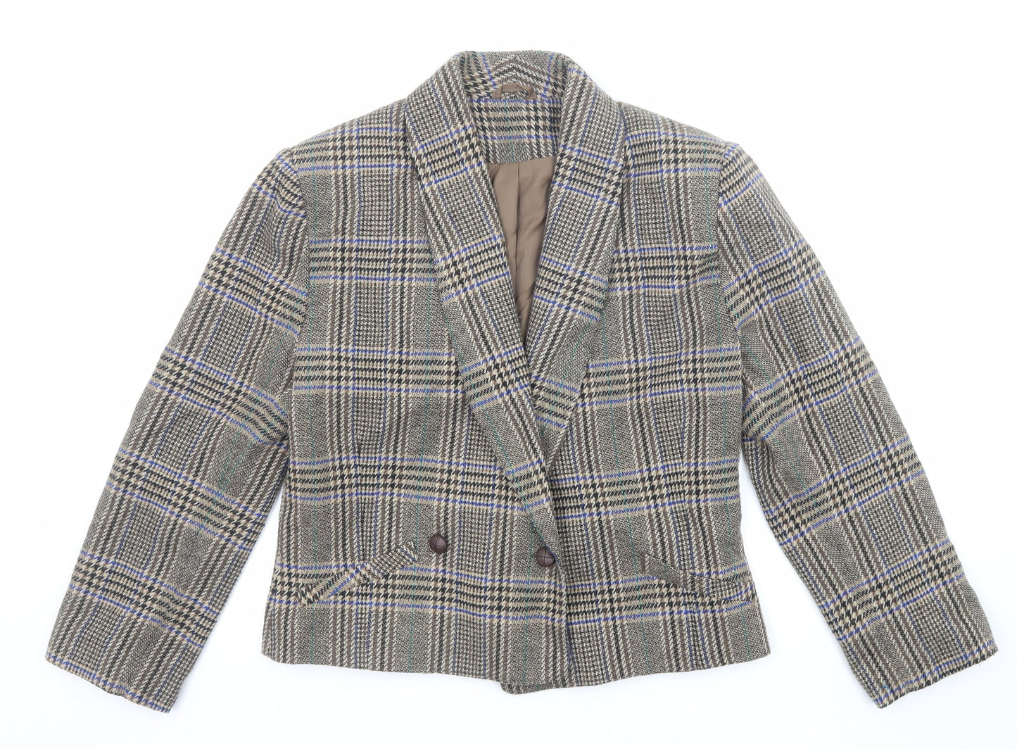 Womens UK Size 14 Gallery Multicoloured Pea Coat