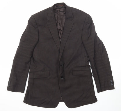 Mens UK Size 40 Burton Regular Brown Suit Jacket