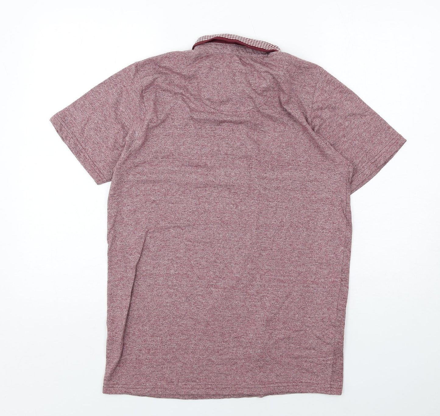 Twisted Soul Mens Red Cotton Polo Size S Collared Button