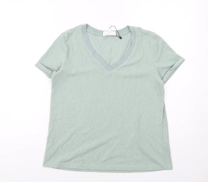 Womens UK Size M Grace & Mila Green Basic T-Shirt