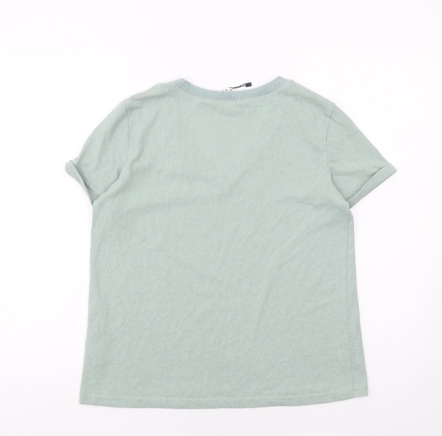 Womens UK Size M Grace & Mila Green Basic T-Shirt