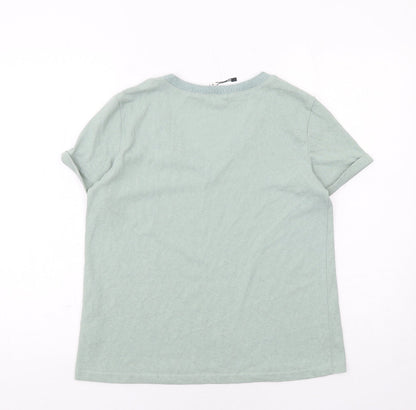 Womens UK Size M Grace & Mila Green Basic T-Shirt