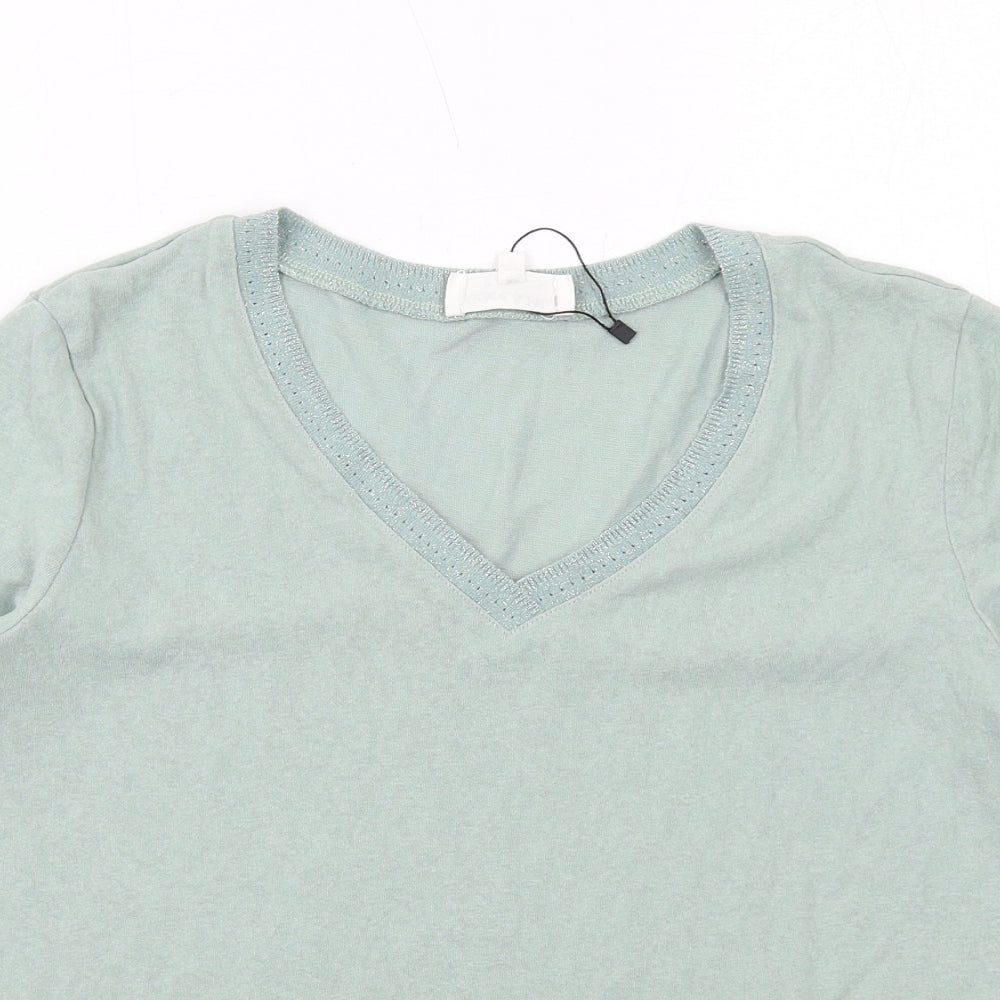 Womens UK Size M Grace & Mila Green Basic T-Shirt