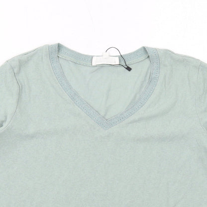 Womens UK Size M Grace & Mila Green Basic T-Shirt