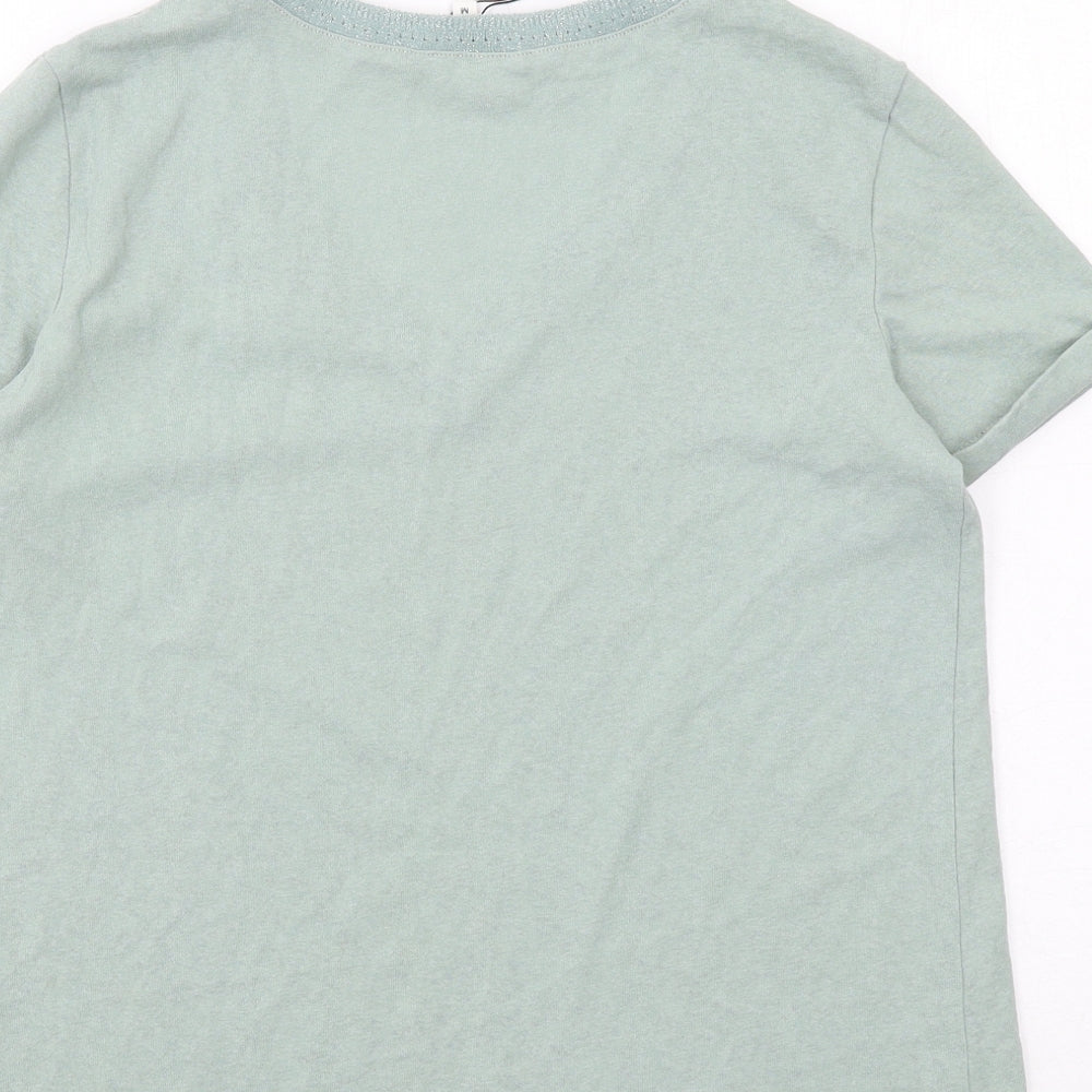 Womens UK Size M Grace & Mila Green Basic T-Shirt