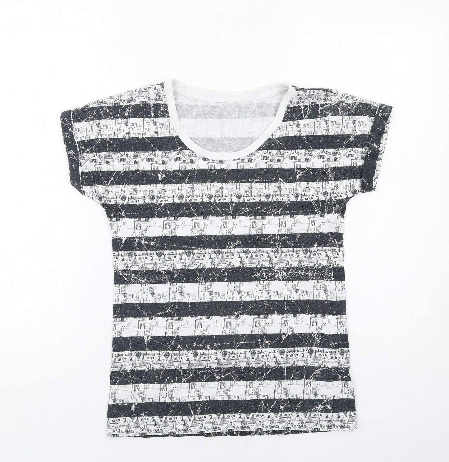 Womens UK Size 6 Marks and Spencer Black Basic T-Shirt