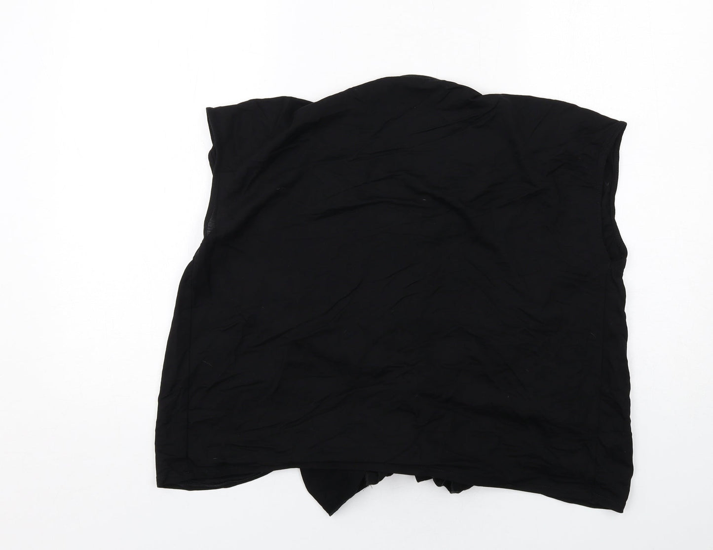 Zara Womens Black Viscose Basic Blouse Size M V-Neck