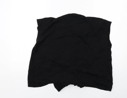 Zara Womens Black Viscose Basic Blouse Size M V-Neck