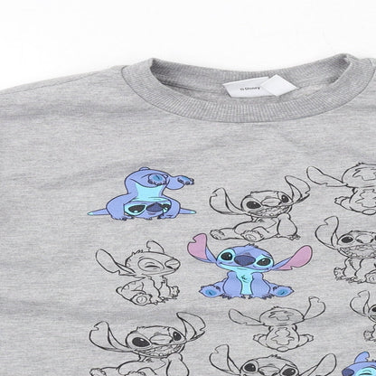 Womens UK Size 2XS Disney Grey Pullover Sweatshirt