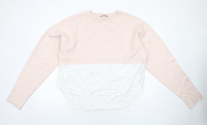 Womens UK Size S Zara Pink Pullover Jumper