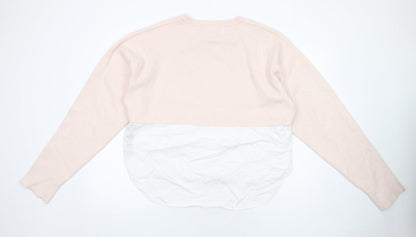 Womens UK Size S Zara Pink Pullover Jumper