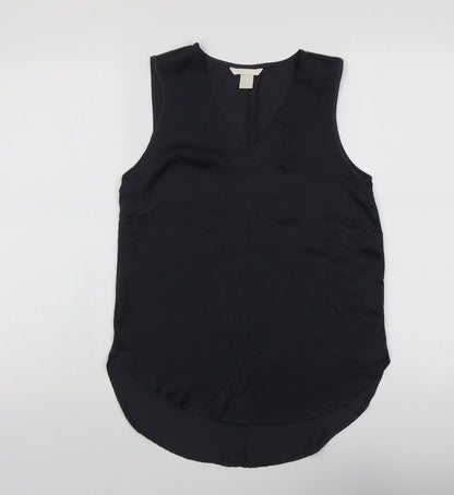 Womens UK Size 4 H&M Grey Basic Tank