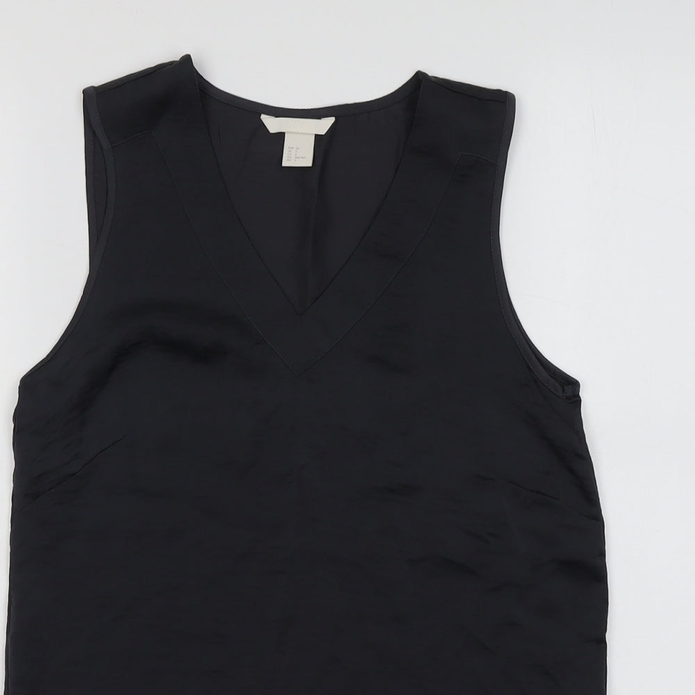 Womens UK Size 4 H&M Grey Basic Tank