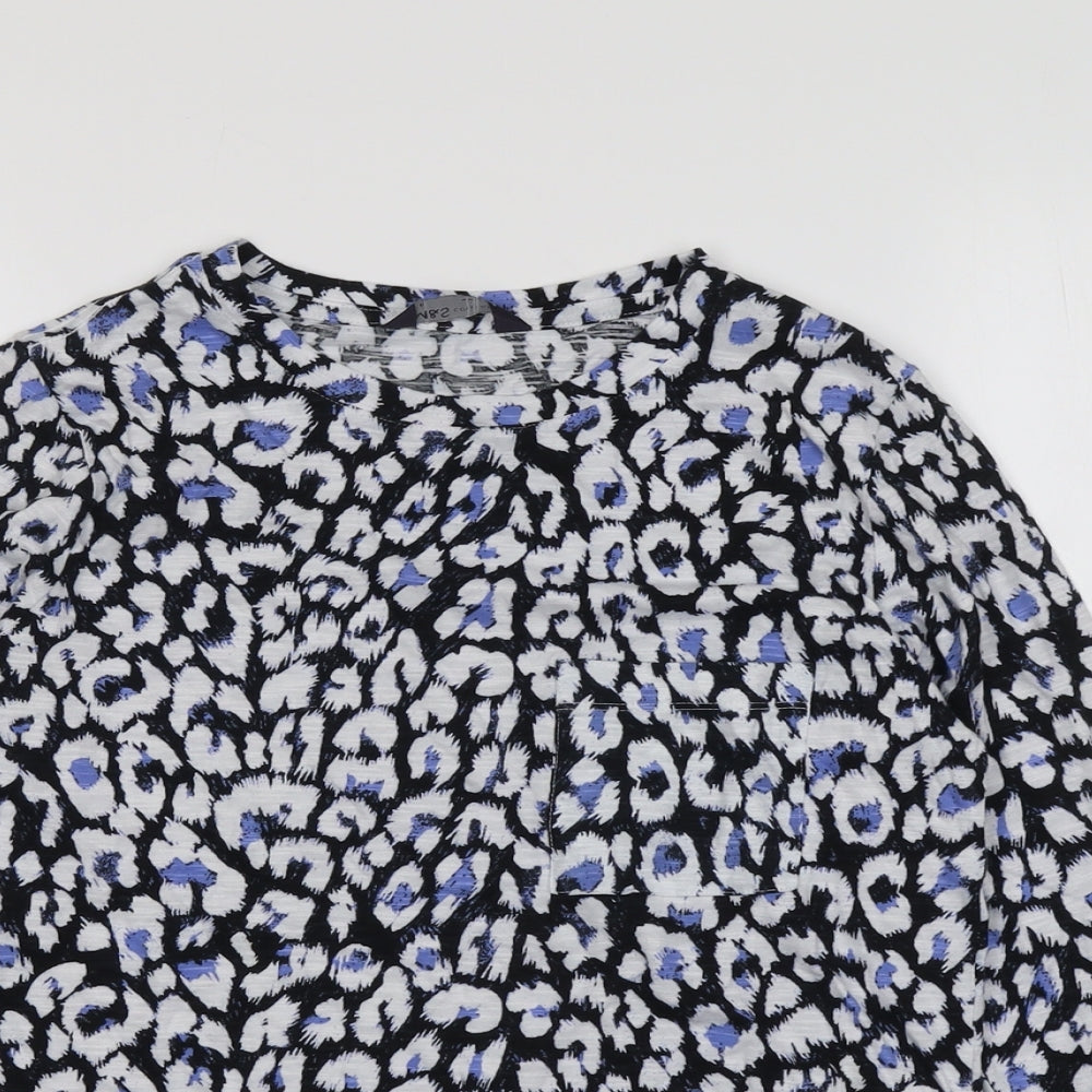 Womens UK Size 6 Marks and Spencer Blue Basic Blouse