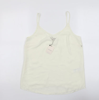 Womens UK Size 10 Oasis Ivory Basic Tank