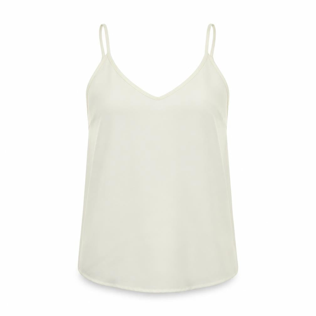 Womens UK Size 10 Oasis Ivory Basic Tank
