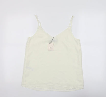 Womens UK Size 10 Oasis Ivory Basic Tank