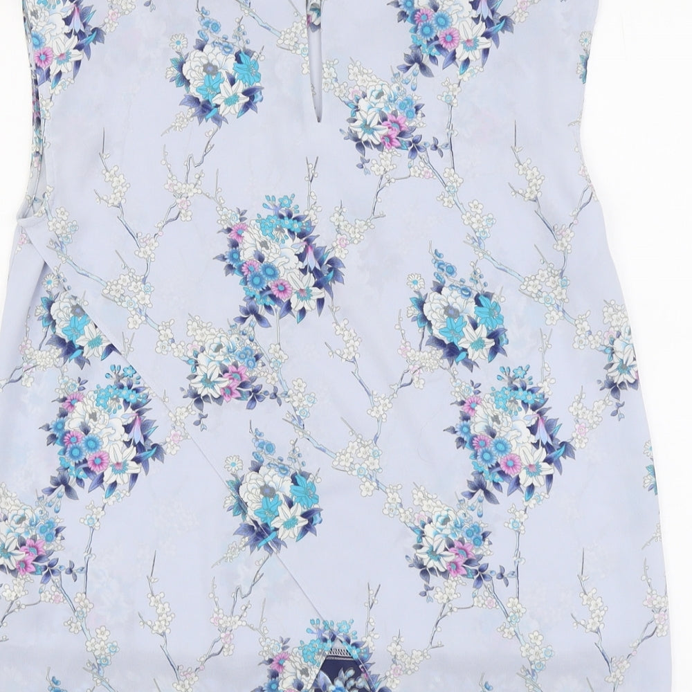 Womens UK Size 8 Oasis Blue Basic Tank