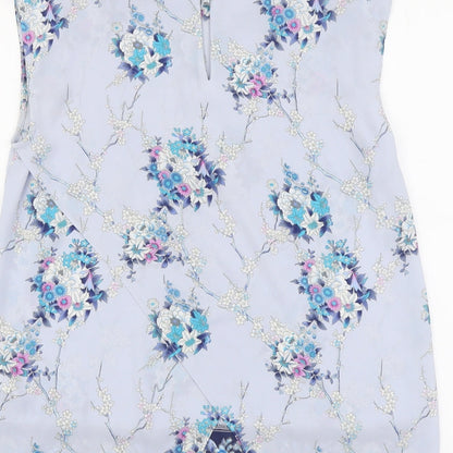 Womens UK Size 8 Oasis Blue Basic Tank