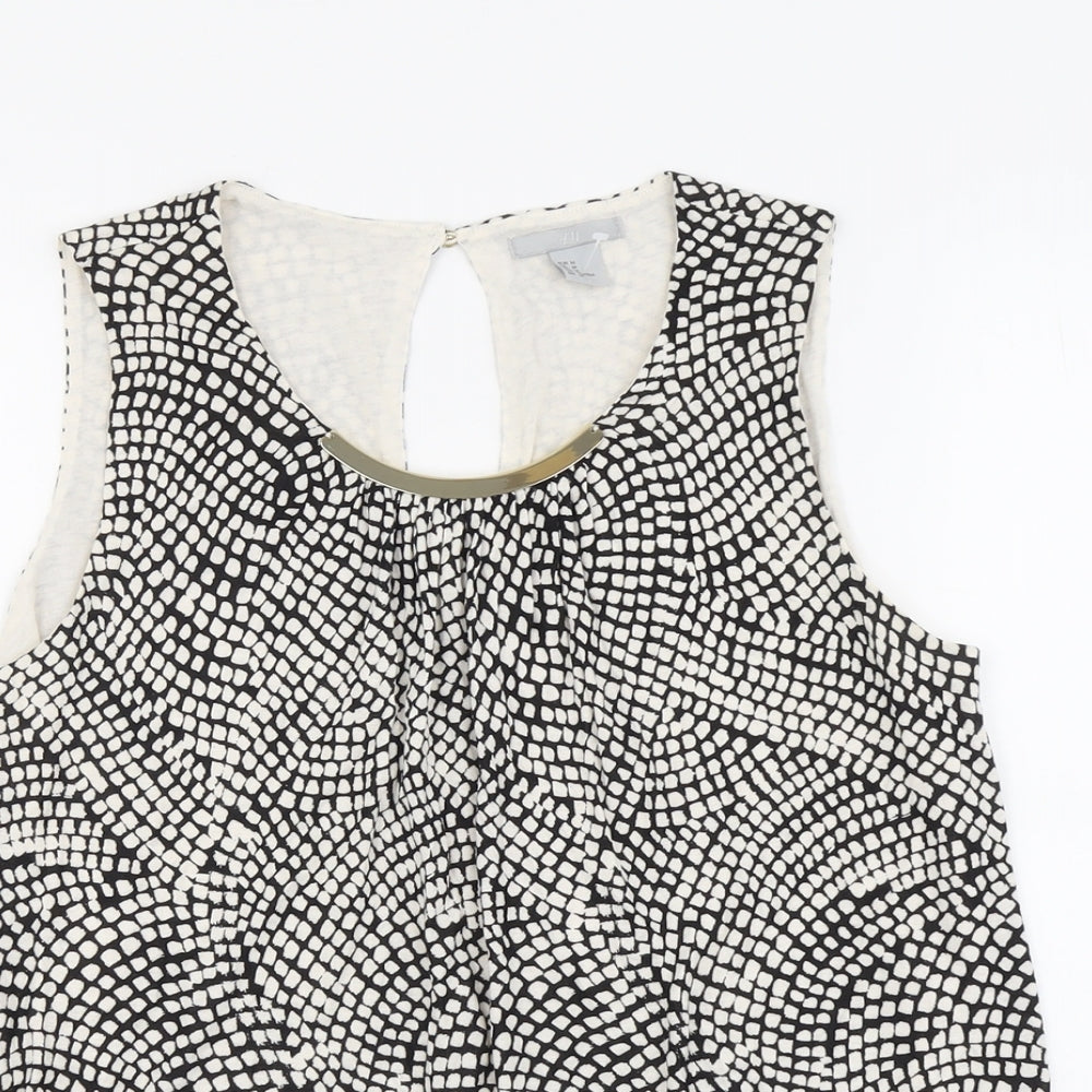 Womens UK Size M H&M Beige Basic Tank