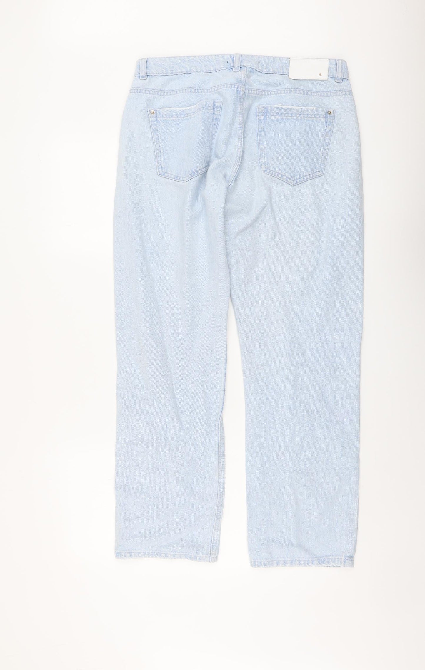 Womens UK Size 10 RESERVED Regular Fit Straight Blue Jeans