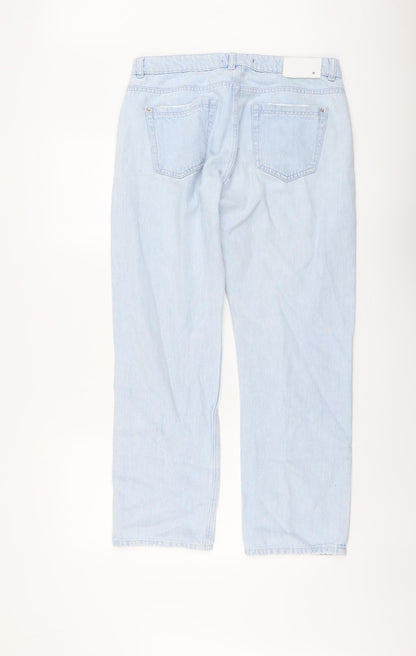 Womens UK Size 10 RESERVED Regular Fit Straight Blue Jeans