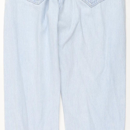 Womens UK Size 10 RESERVED Regular Fit Straight Blue Jeans