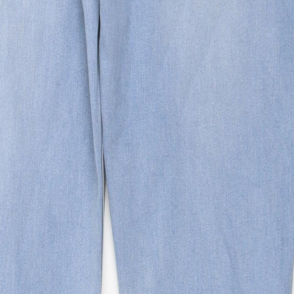 Boohoo Womens Blue Cotton Skinny Jeans Size 32 in L31 in Regular Button