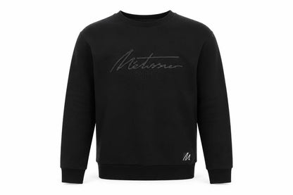 Metissier Paris Mens Black Cotton Pullover Sweatshirt Size XS