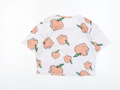 Womens UK Size S PRETTYLITTLETHING White Basic T-Shirt
