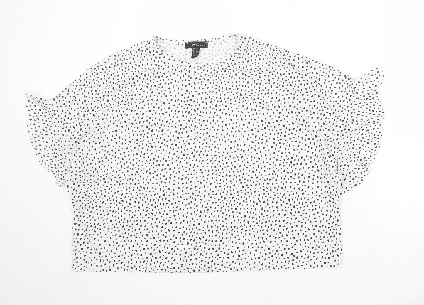 Womens UK Size 12 New Look White Basic Blouse