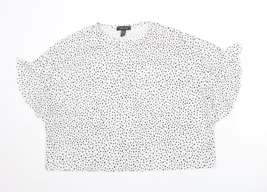 Womens UK Size 12 New Look White Basic Blouse