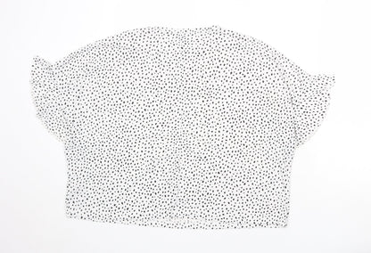 Womens UK Size 12 New Look White Basic Blouse
