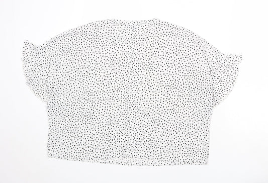 Womens UK Size 12 New Look White Basic Blouse