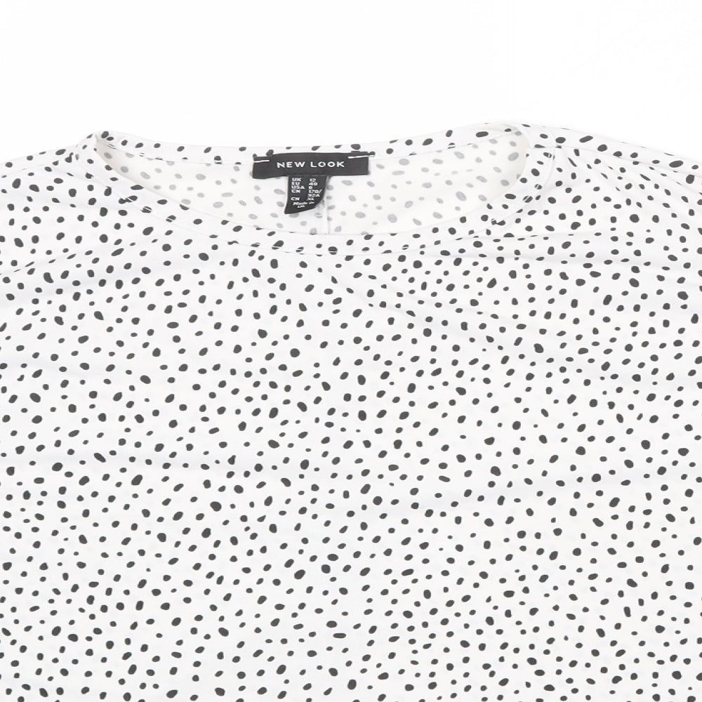 Womens UK Size 12 New Look White Basic Blouse