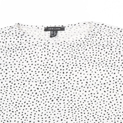 Womens UK Size 12 New Look White Basic Blouse