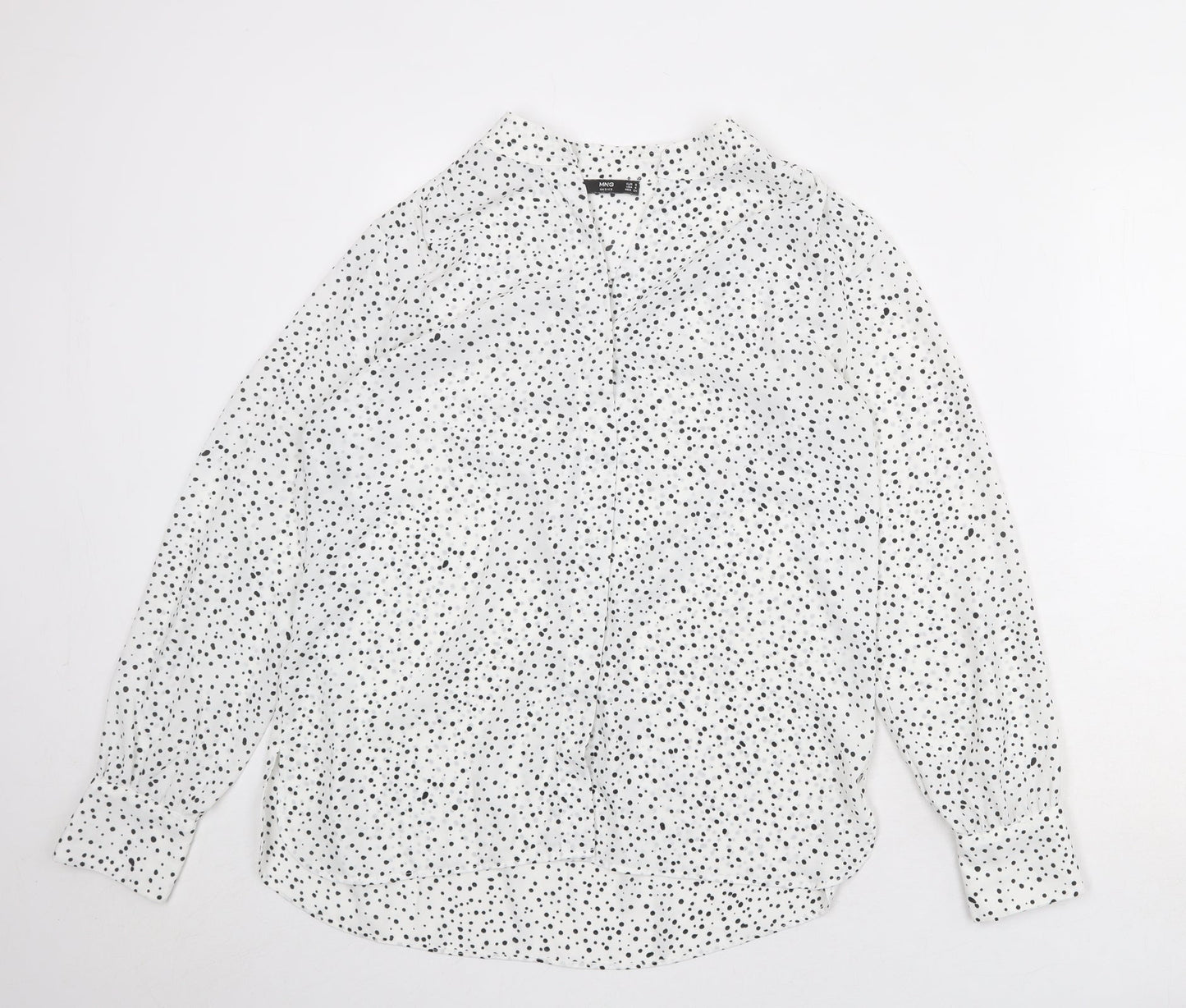 Womens UK Size S Mango White Basic Blouse