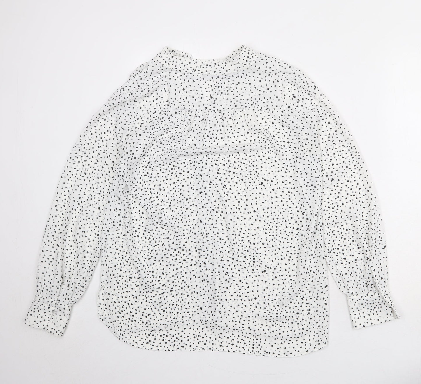 Womens UK Size S Mango White Basic Blouse