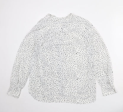Womens UK Size S Mango White Basic Blouse