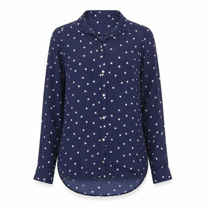Womens UK Size 8 River Island Blue Basic Button-Up