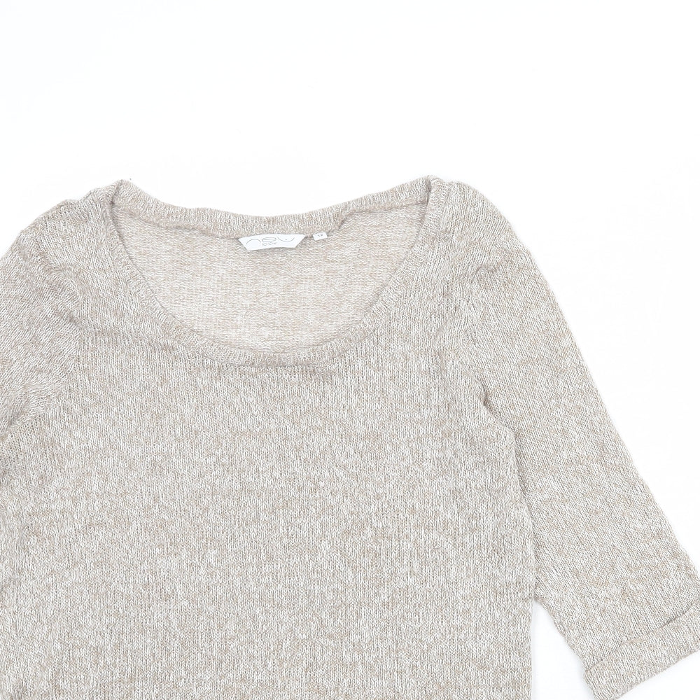Womens UK Size 12 New Look Beige Pullover Jumper