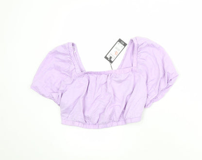 Womens UK Size M VERO MODA Purple Cropped Tank