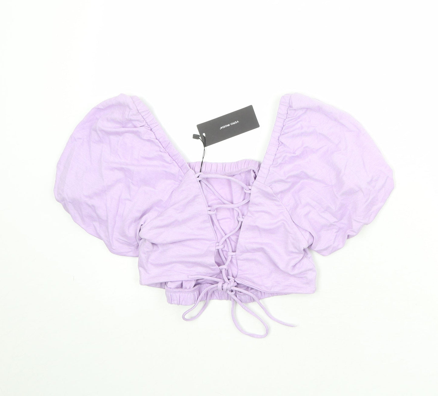 Womens UK Size M VERO MODA Purple Cropped Tank